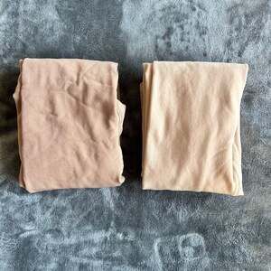 2 Pc Women’s 600D Fleece Lined Thermal Tights Nude Beige High Elasticity A02